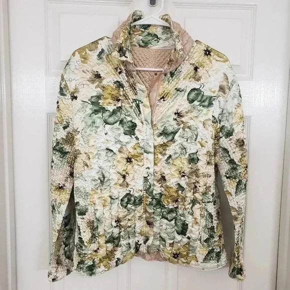 UbU Women's Reversible Tan and Floral Jacket - Picture 1 of 7